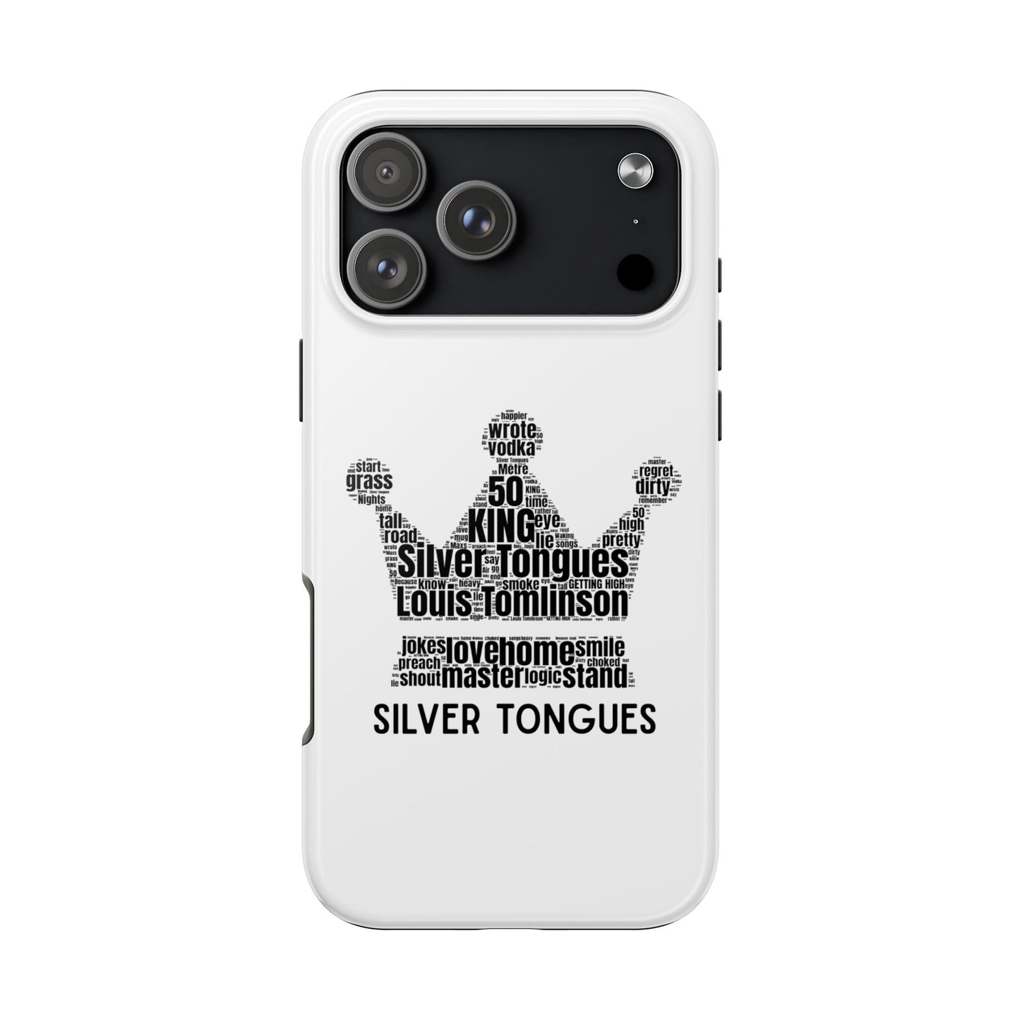 Silver Tongues Lyrics Crown Tough Phone Case, Faith In the Future
