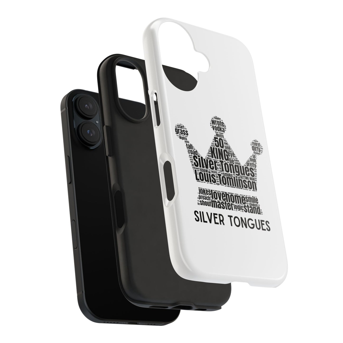 Silver Tongues Lyrics Crown Tough Phone Case, Faith In the Future