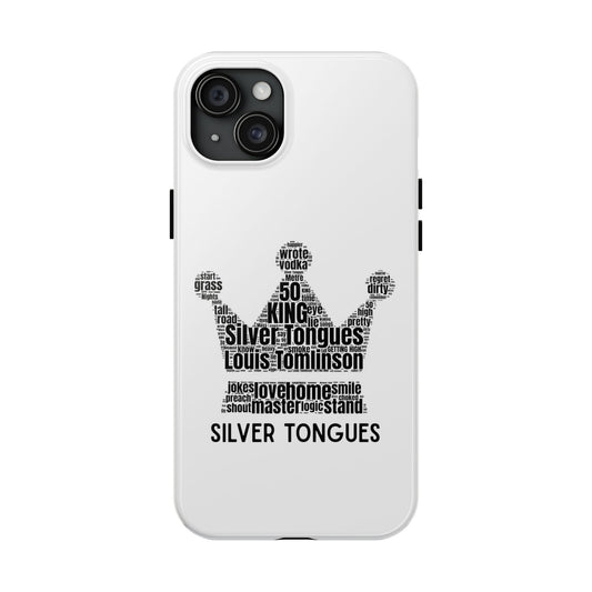 Silver Tongues Lyrics Crown Tough Phone Case, Faith In the Future