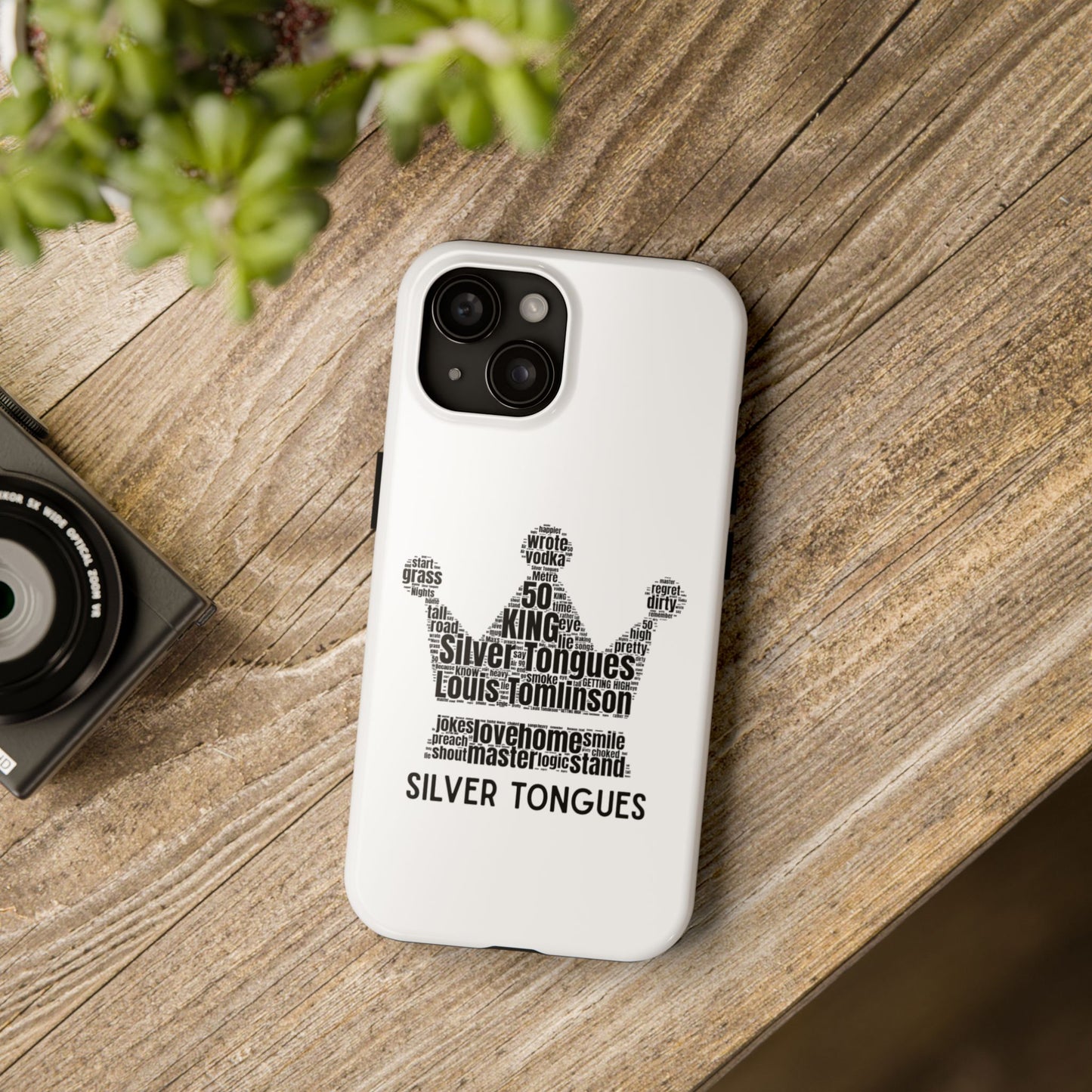 Silver Tongues Lyrics Crown Tough Phone Case, Faith In the Future
