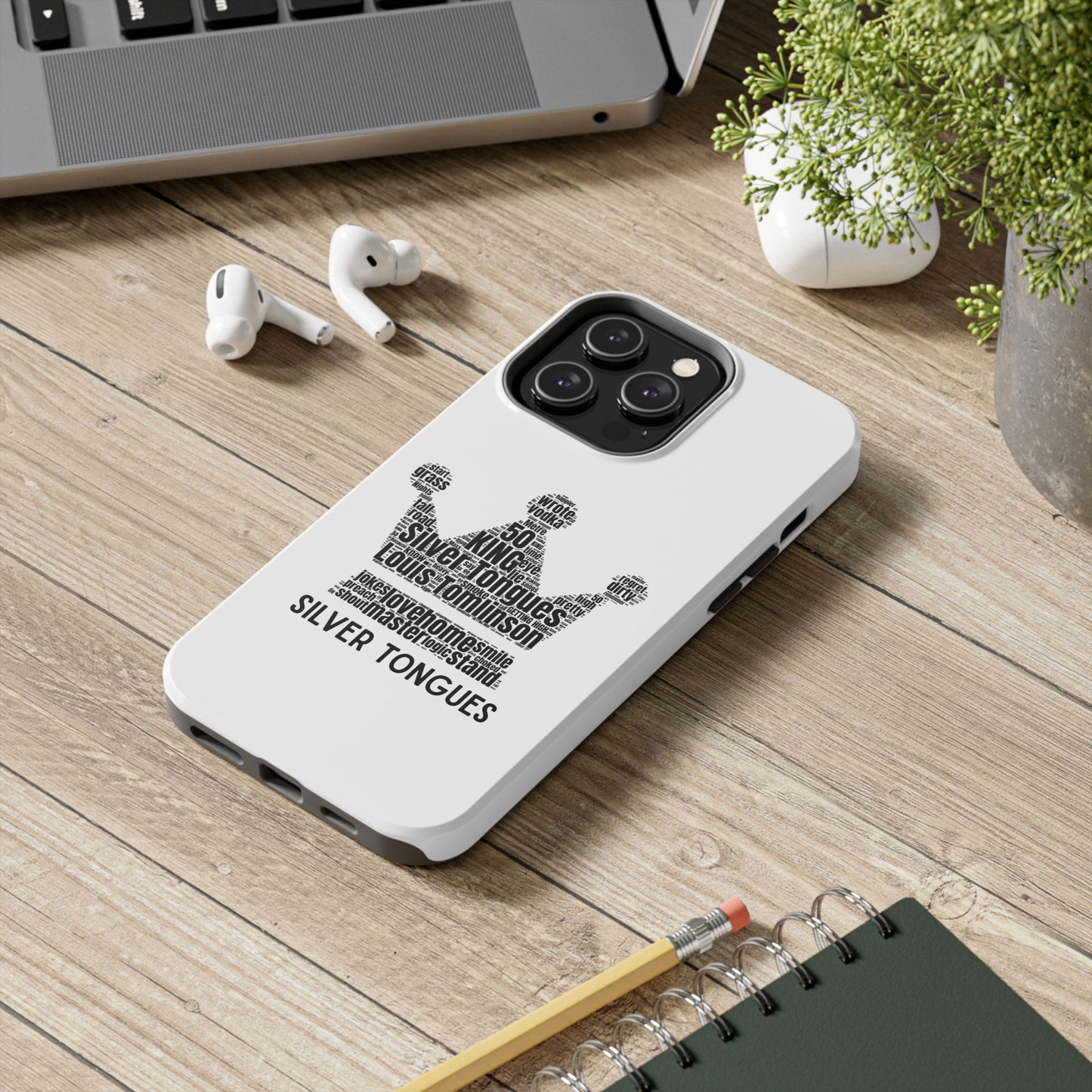 Silver Tongues Lyrics Crown Tough Phone Case, Faith In the Future