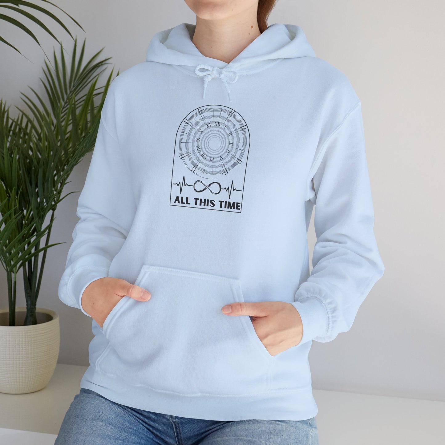 ALL THIS TIME LT Hoodie Sweatshirt with Original Front & Back Designs