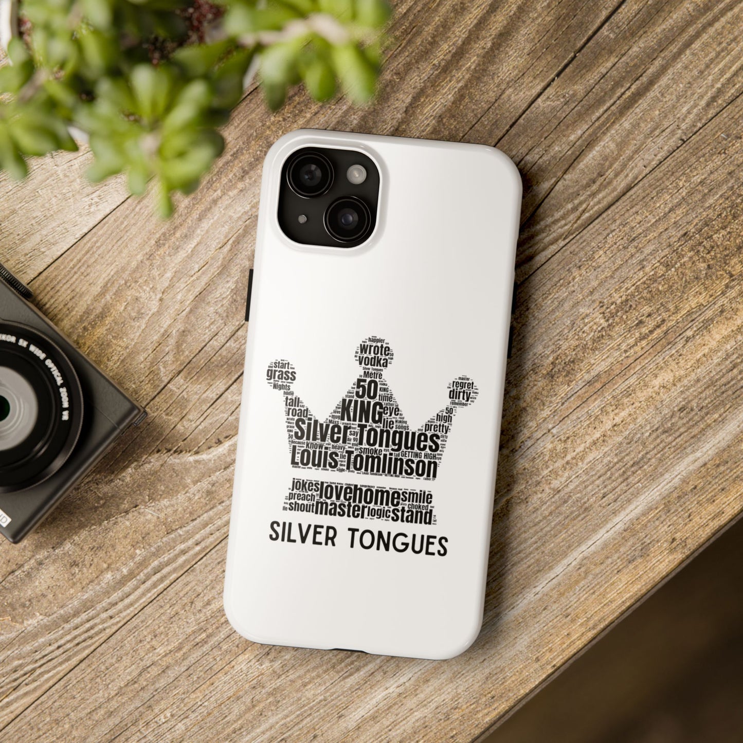 Silver Tongues Lyrics Crown Tough Phone Case, Faith In the Future