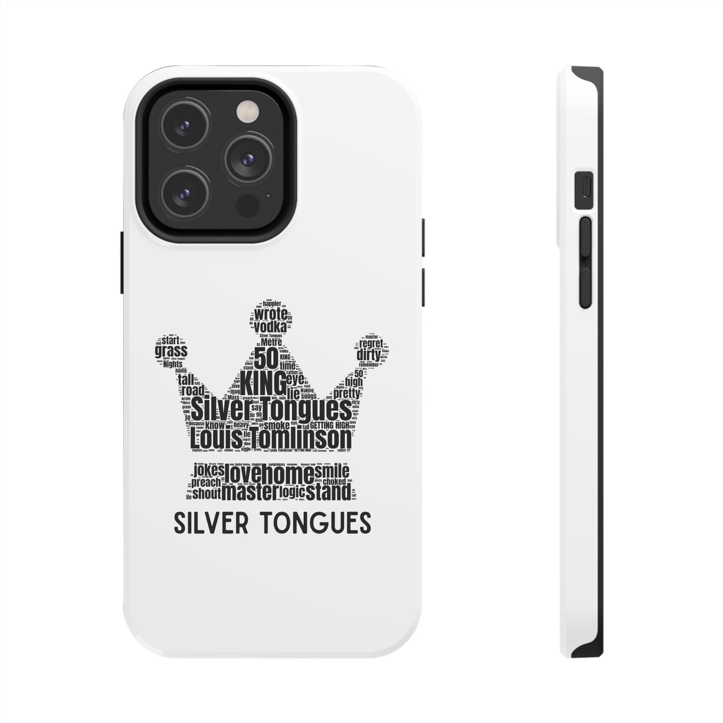 Silver Tongues Lyrics Crown Tough Phone Case, Faith In the Future