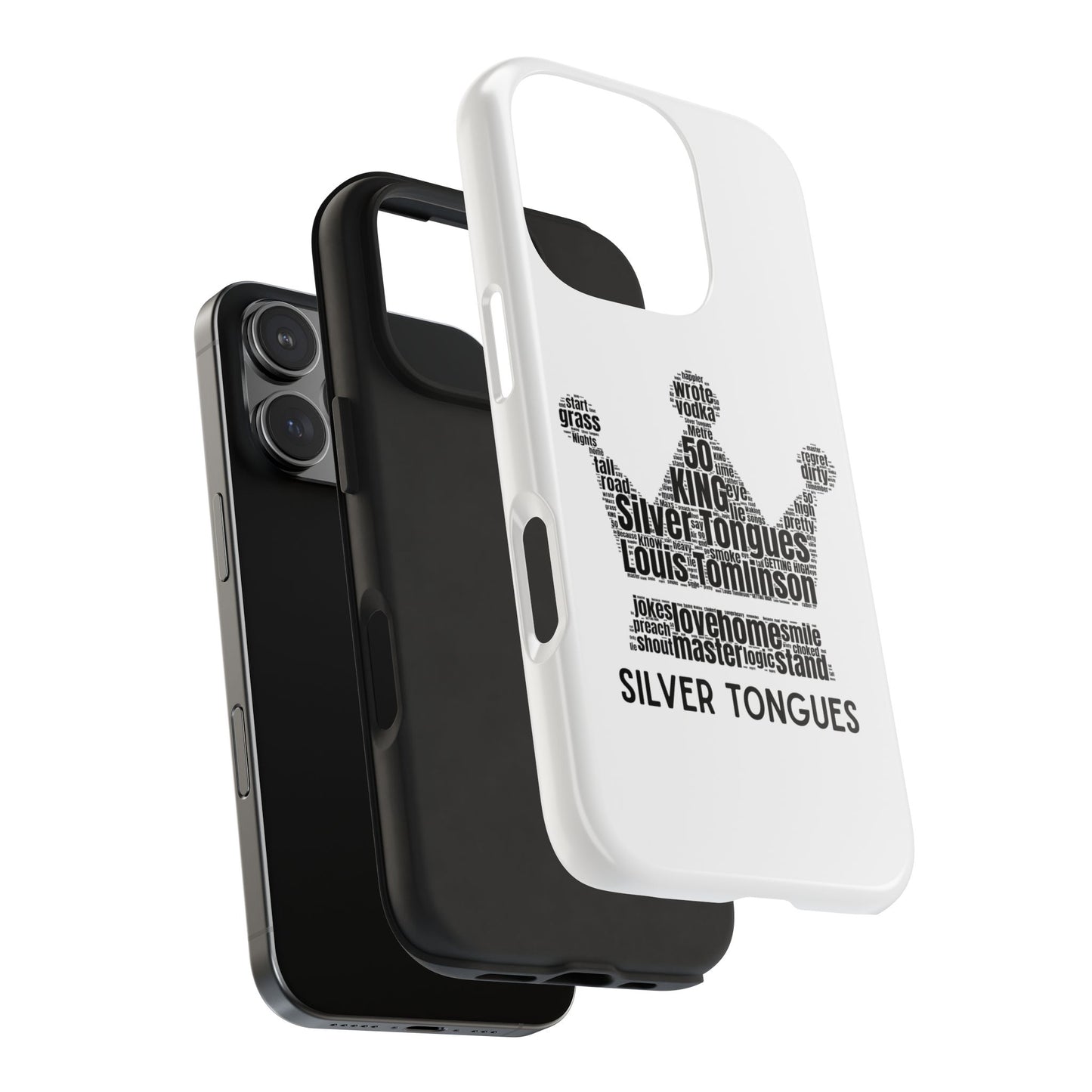 Silver Tongues Lyrics Crown Tough Phone Case, Faith In the Future
