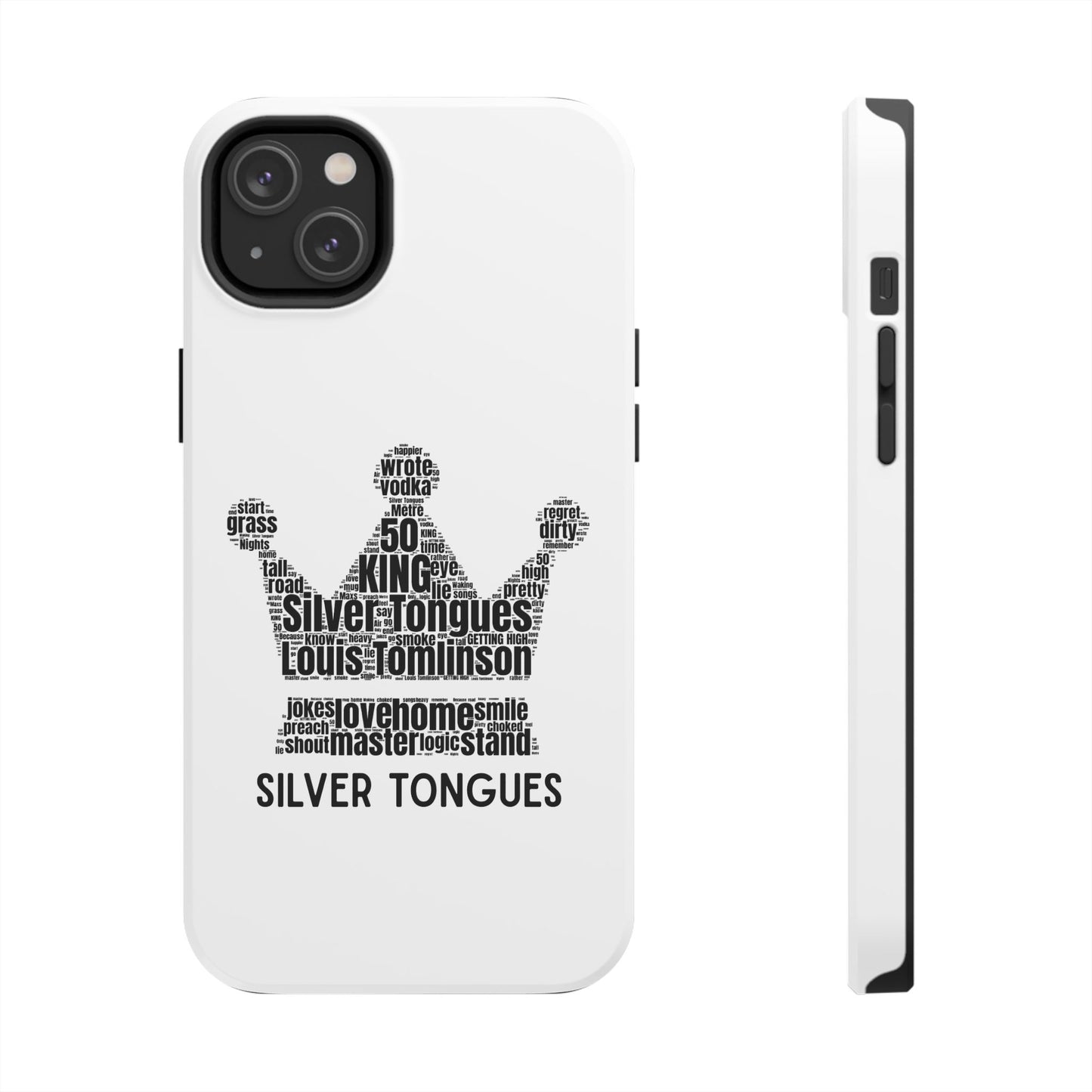 Silver Tongues Lyrics Crown Tough Phone Case, Faith In the Future