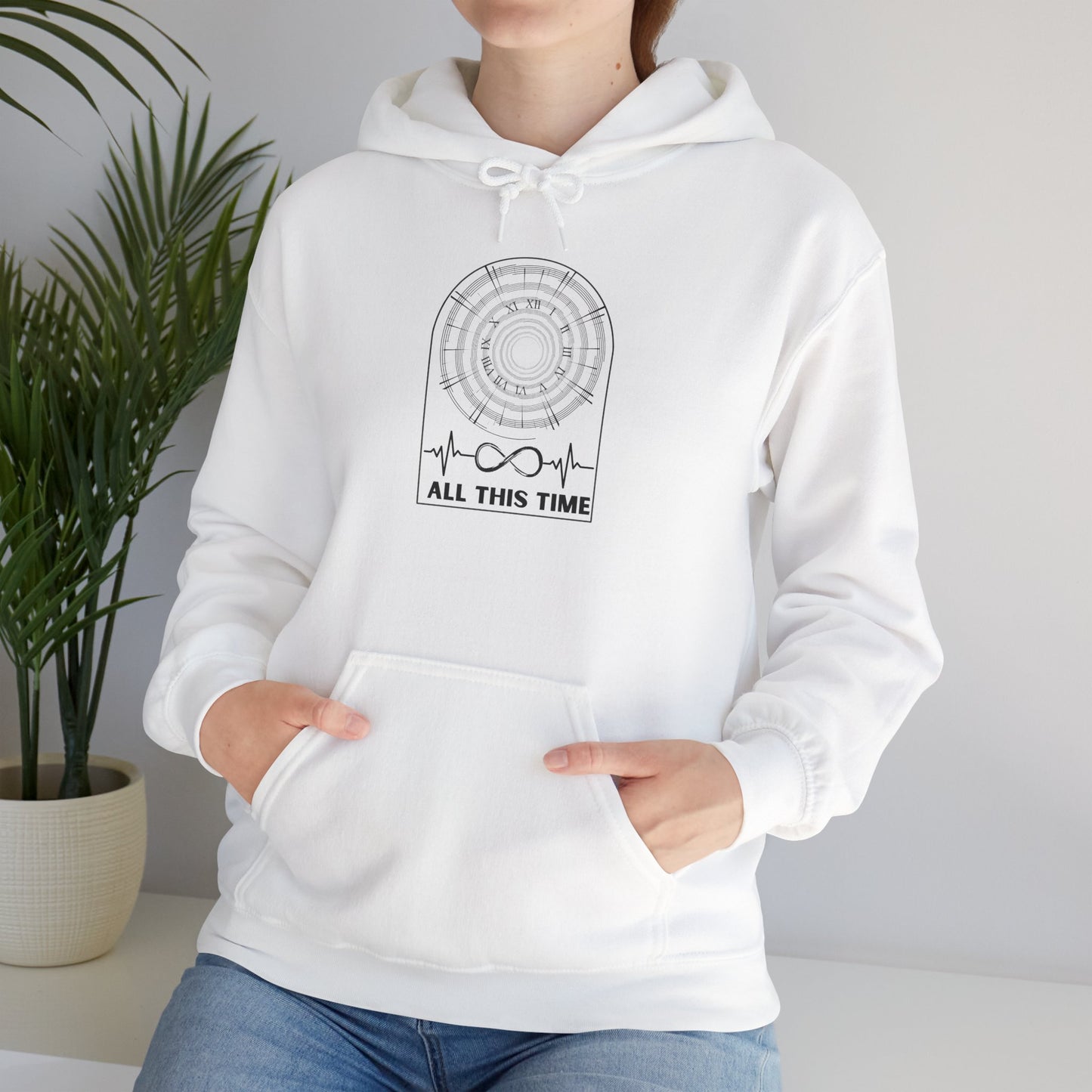 ALL THIS TIME LT Hoodie Sweatshirt with Original Front & Back Designs