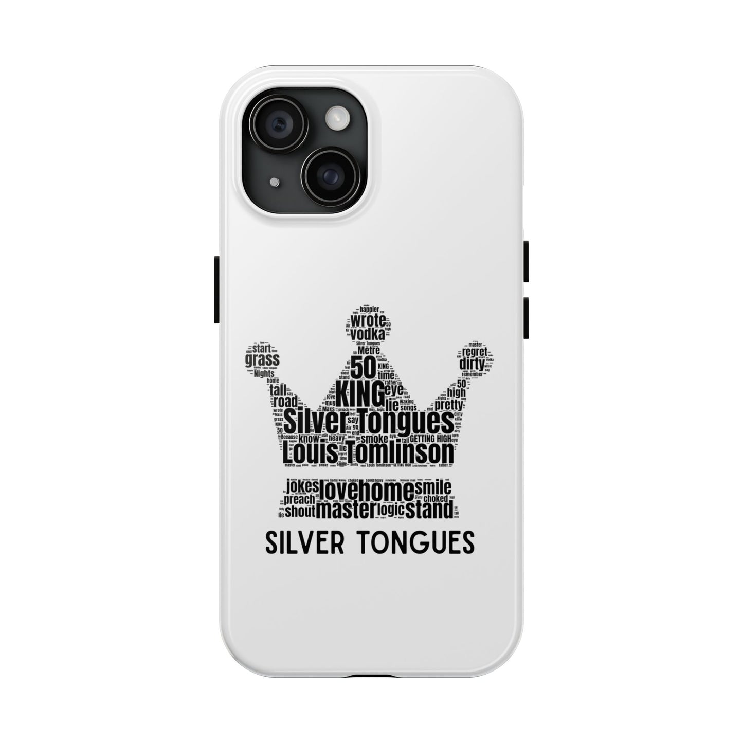 Silver Tongues Lyrics Crown Tough Phone Case, Faith In the Future