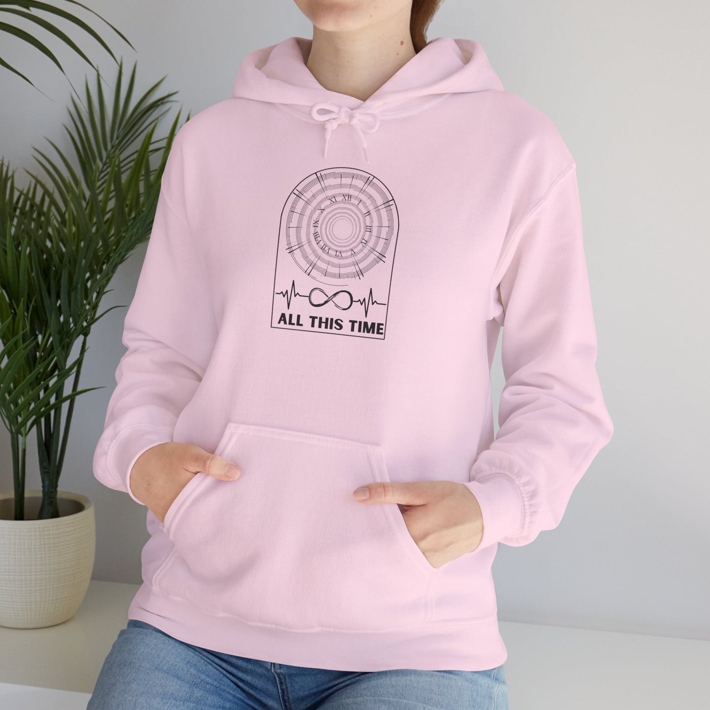 ALL THIS TIME LT Hoodie Sweatshirt with Original Front & Back Designs