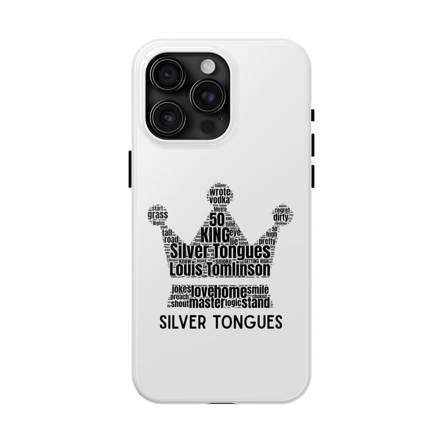 Silver Tongues Lyrics Crown Tough Phone Case, Faith In the Future
