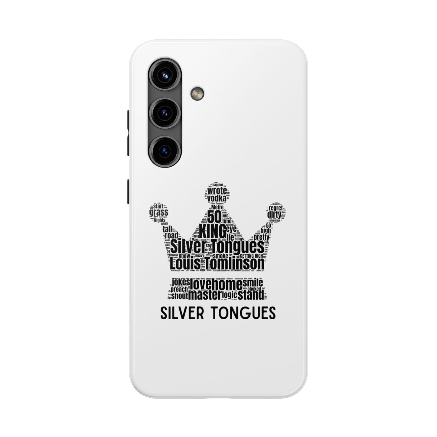 Silver Tongues Lyrics Crown Tough Phone Case, Faith In the Future