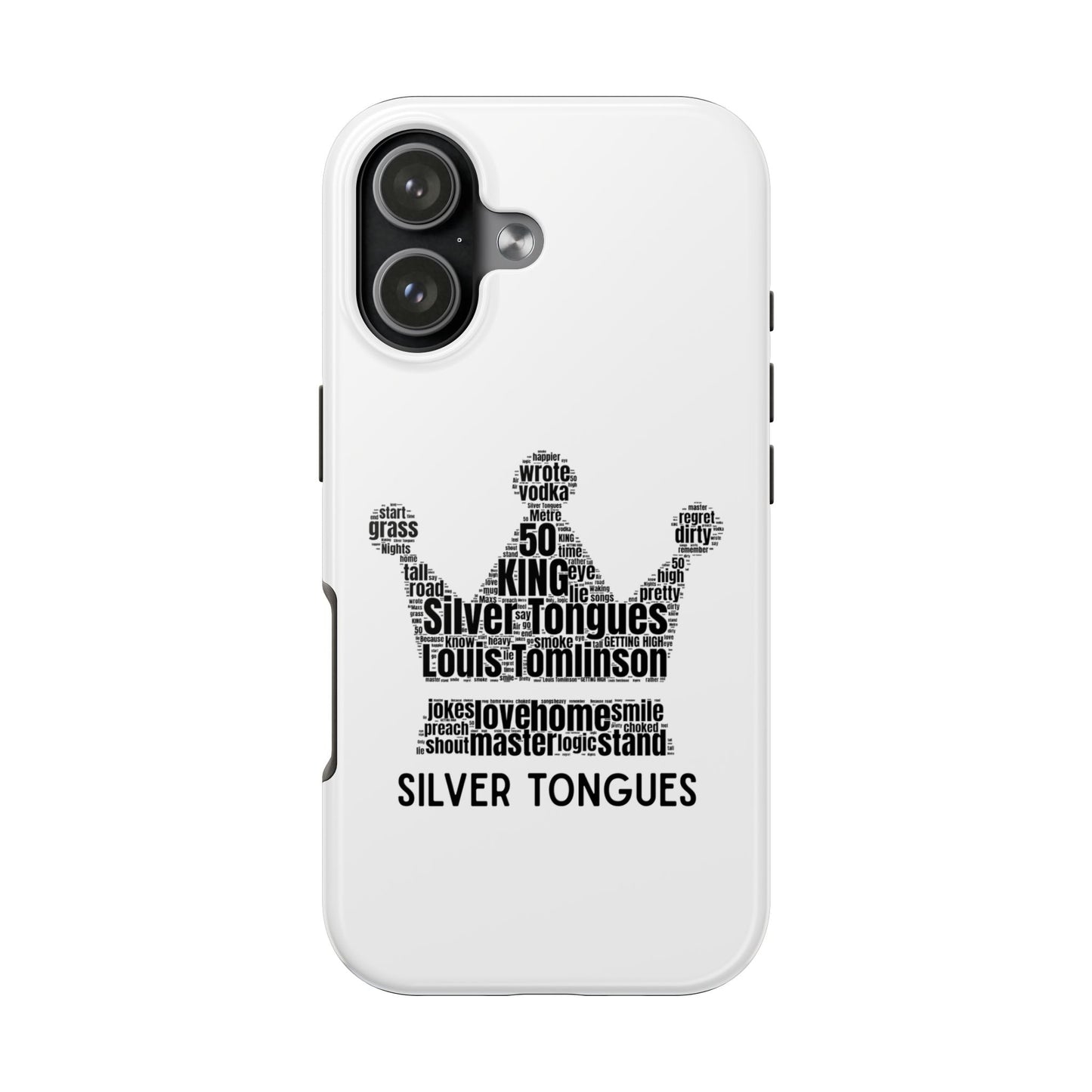 Silver Tongues Lyrics Crown Tough Phone Case, Faith In the Future