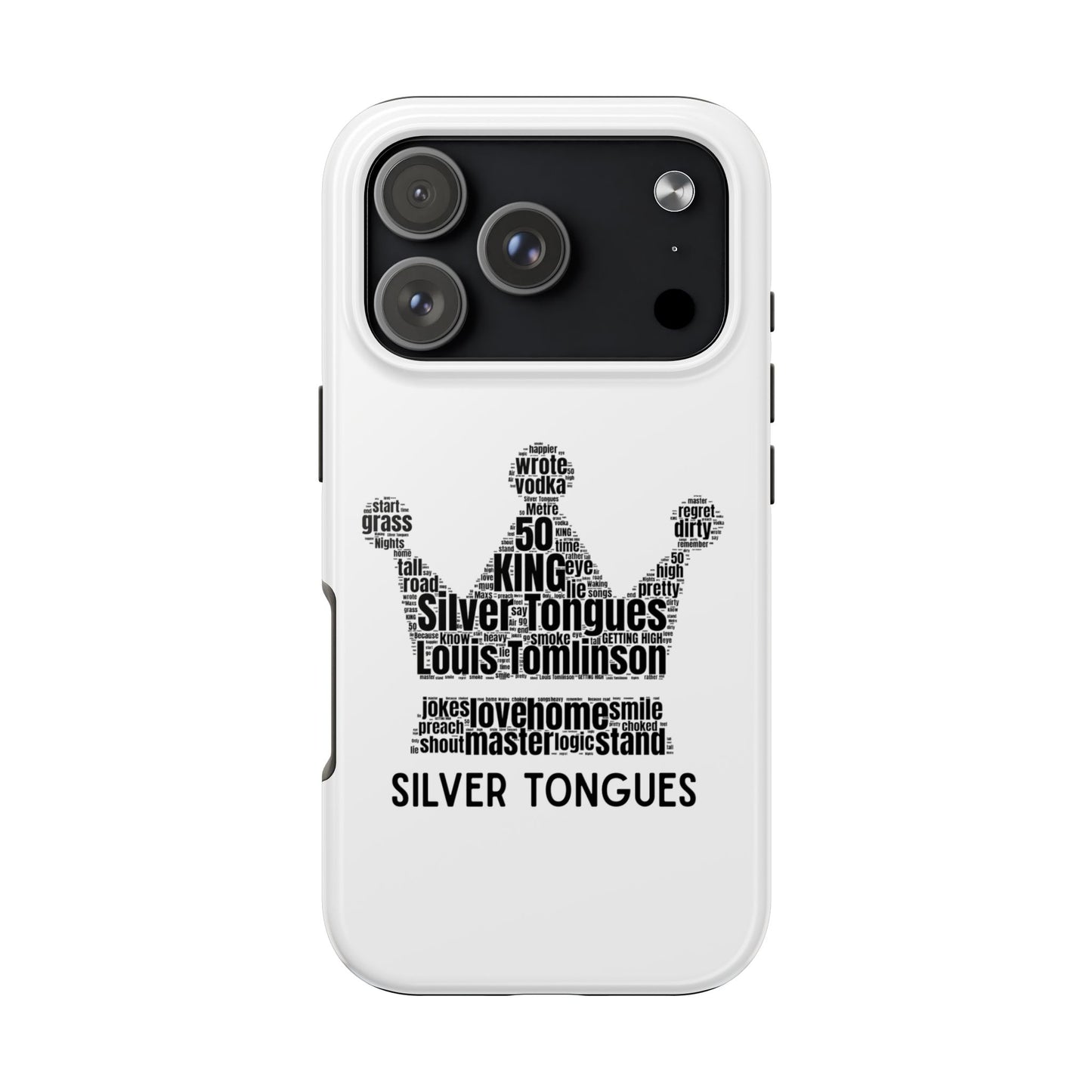 Silver Tongues Lyrics Crown Tough Phone Case, Faith In the Future