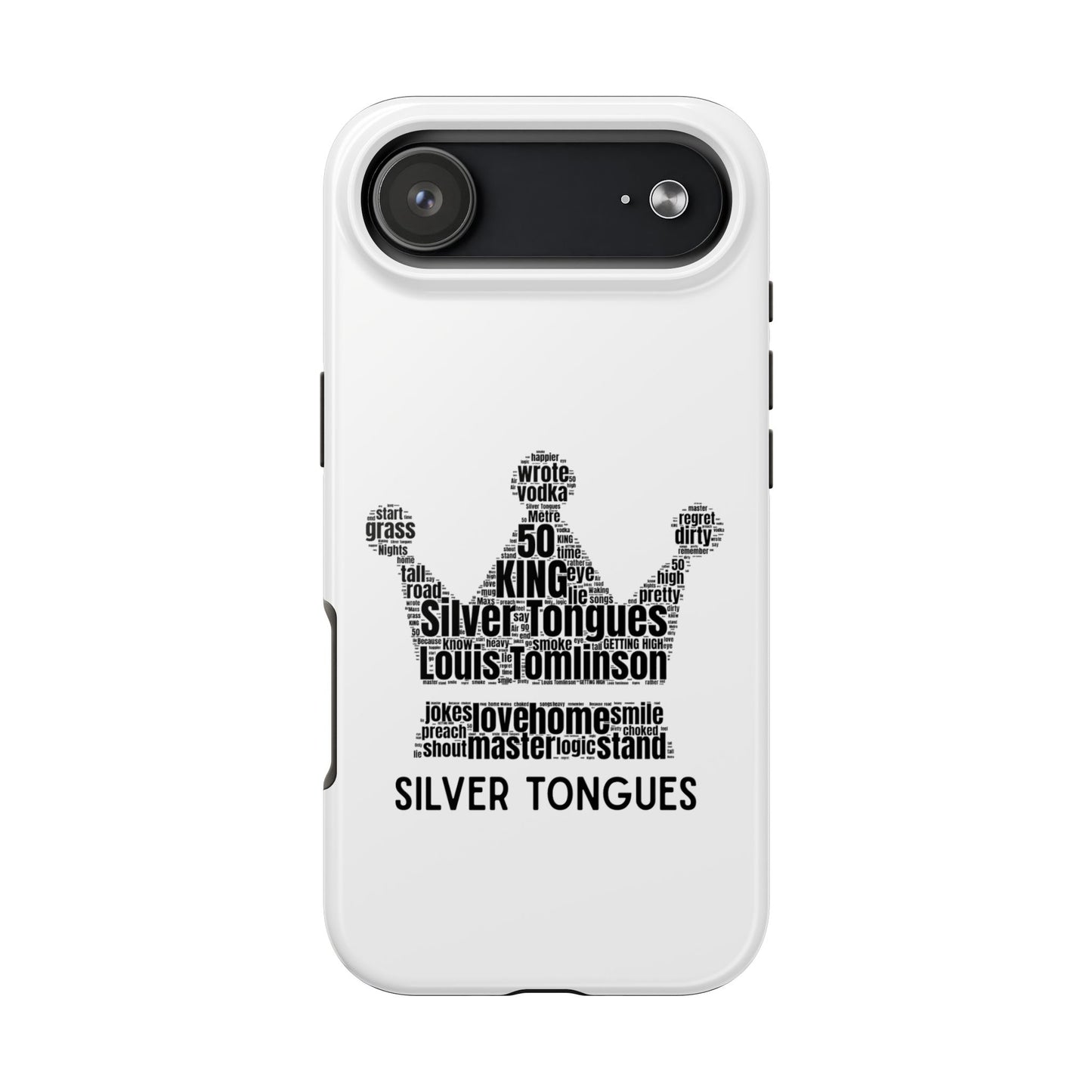 Silver Tongues Lyrics Crown Tough Phone Case, Faith In the Future