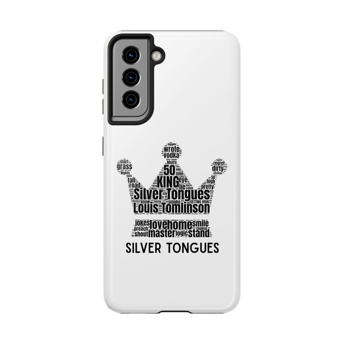 Silver Tongues Lyrics Crown Tough Phone Case, Faith In the Future