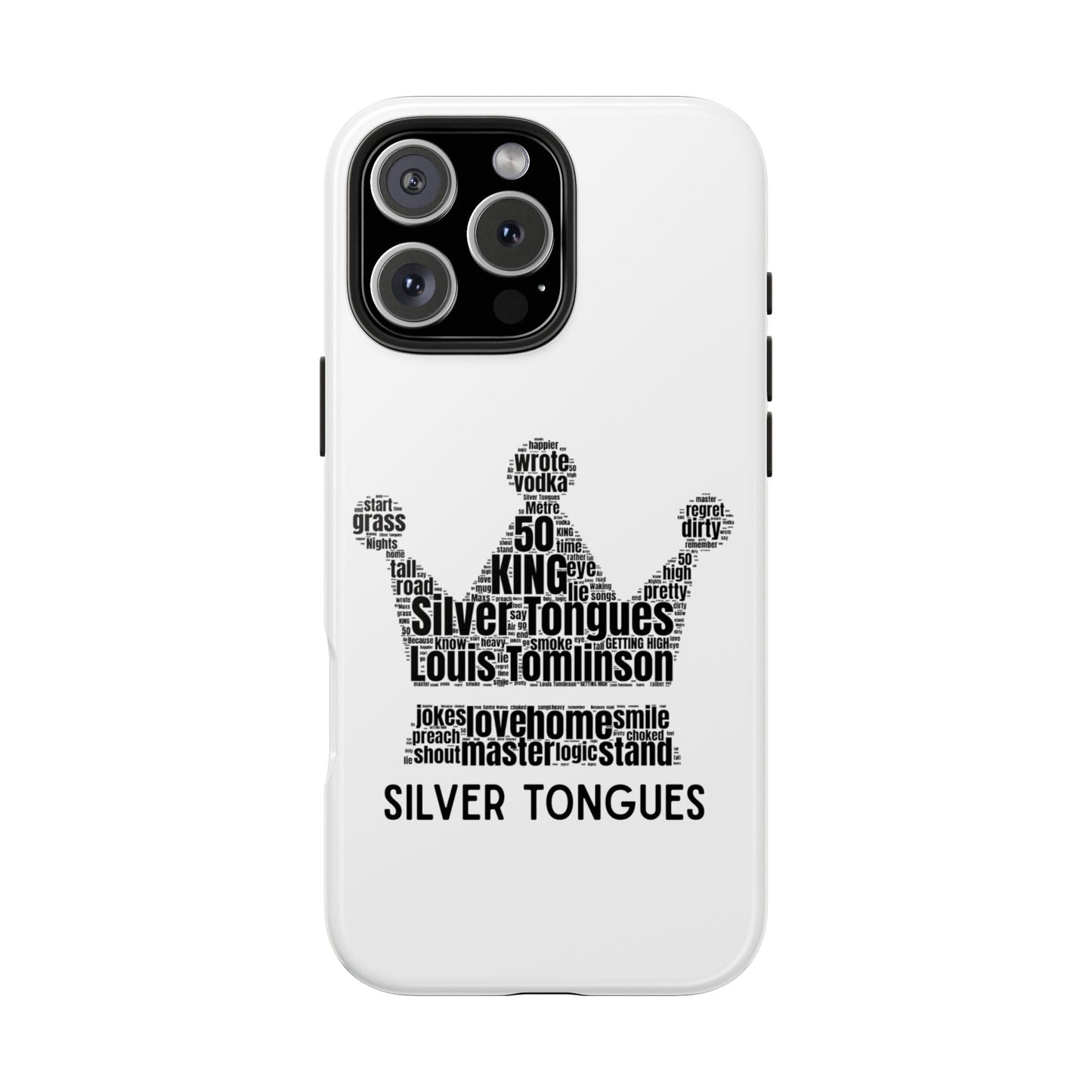 Silver Tongues Lyrics Crown Tough Phone Case, Faith In the Future