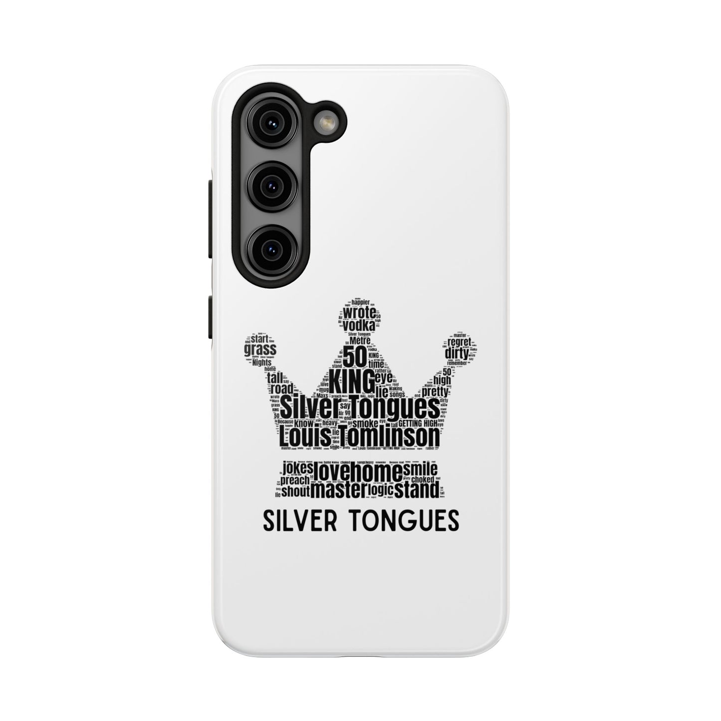 Silver Tongues Lyrics Crown Tough Phone Case, Faith In the Future