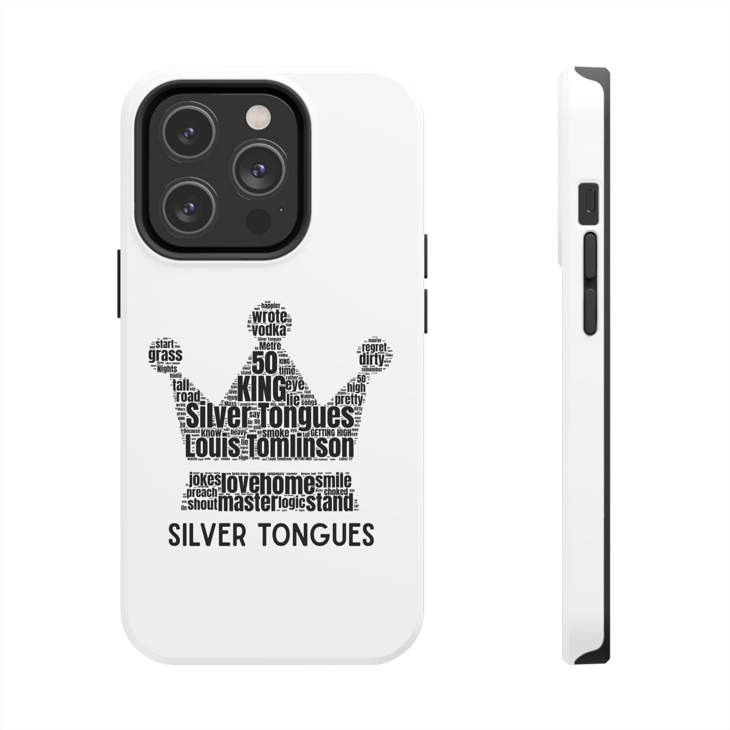 Silver Tongues Lyrics Crown Tough Phone Case, Faith In the Future