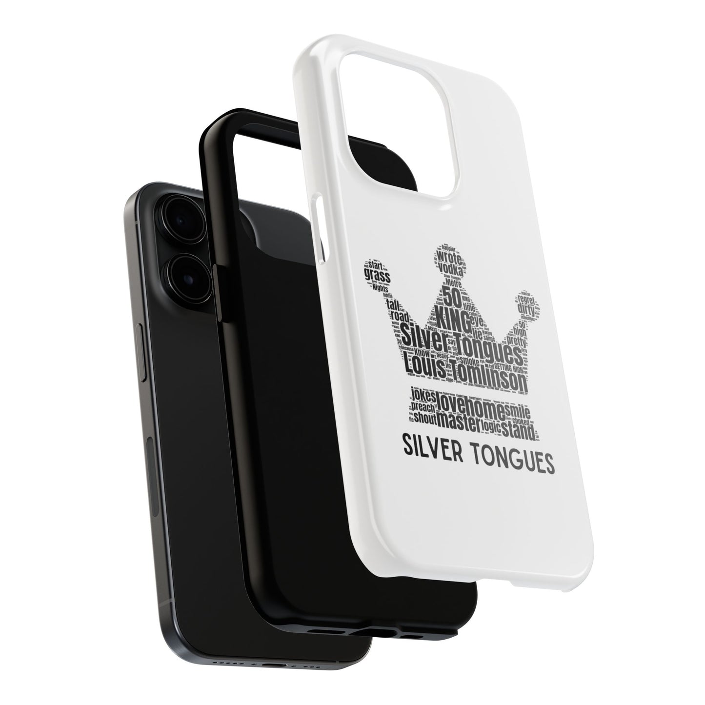 Silver Tongues Lyrics Crown Tough Phone Case, Faith In the Future