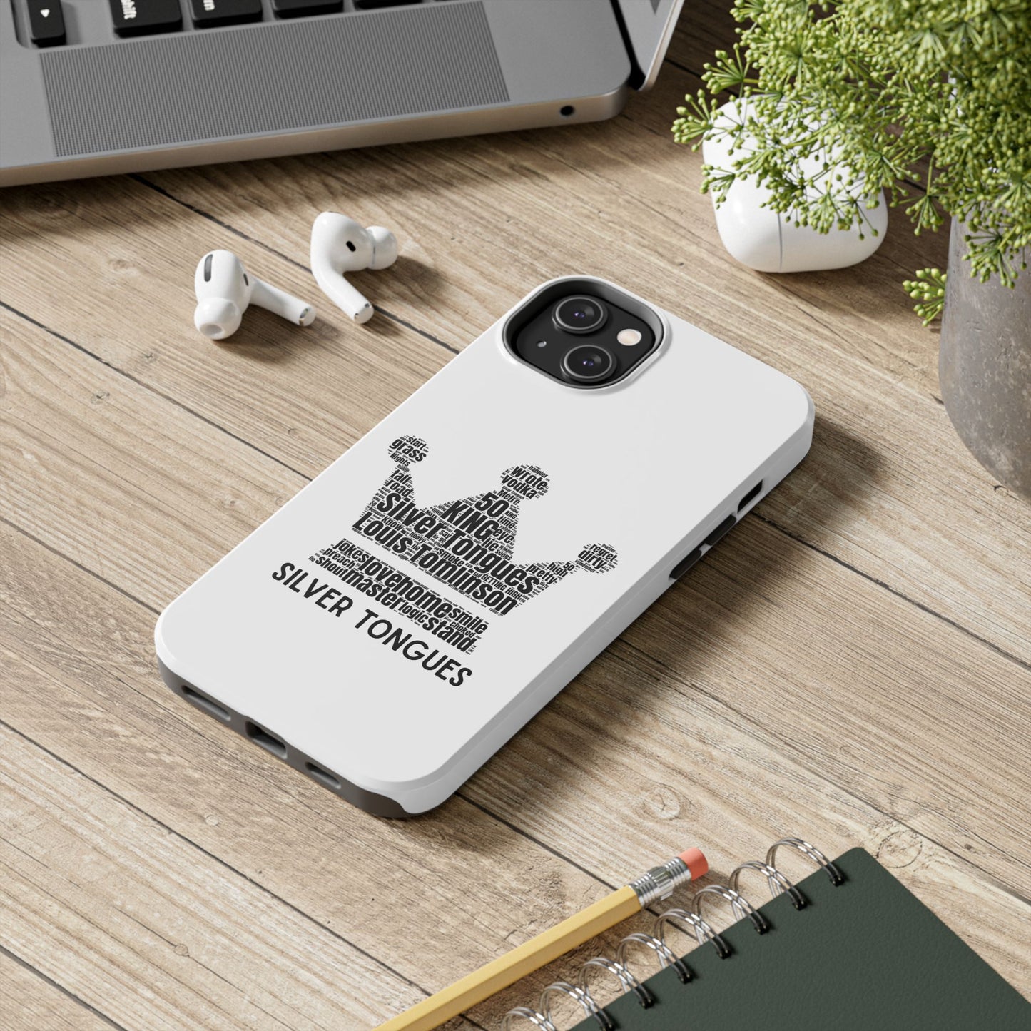 Silver Tongues Lyrics Crown Tough Phone Case, Faith In the Future