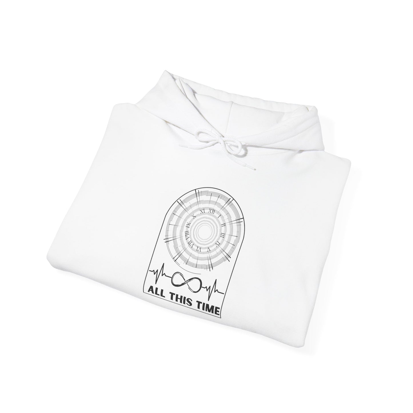 ALL THIS TIME LT Hoodie Sweatshirt with Original Front & Back Designs