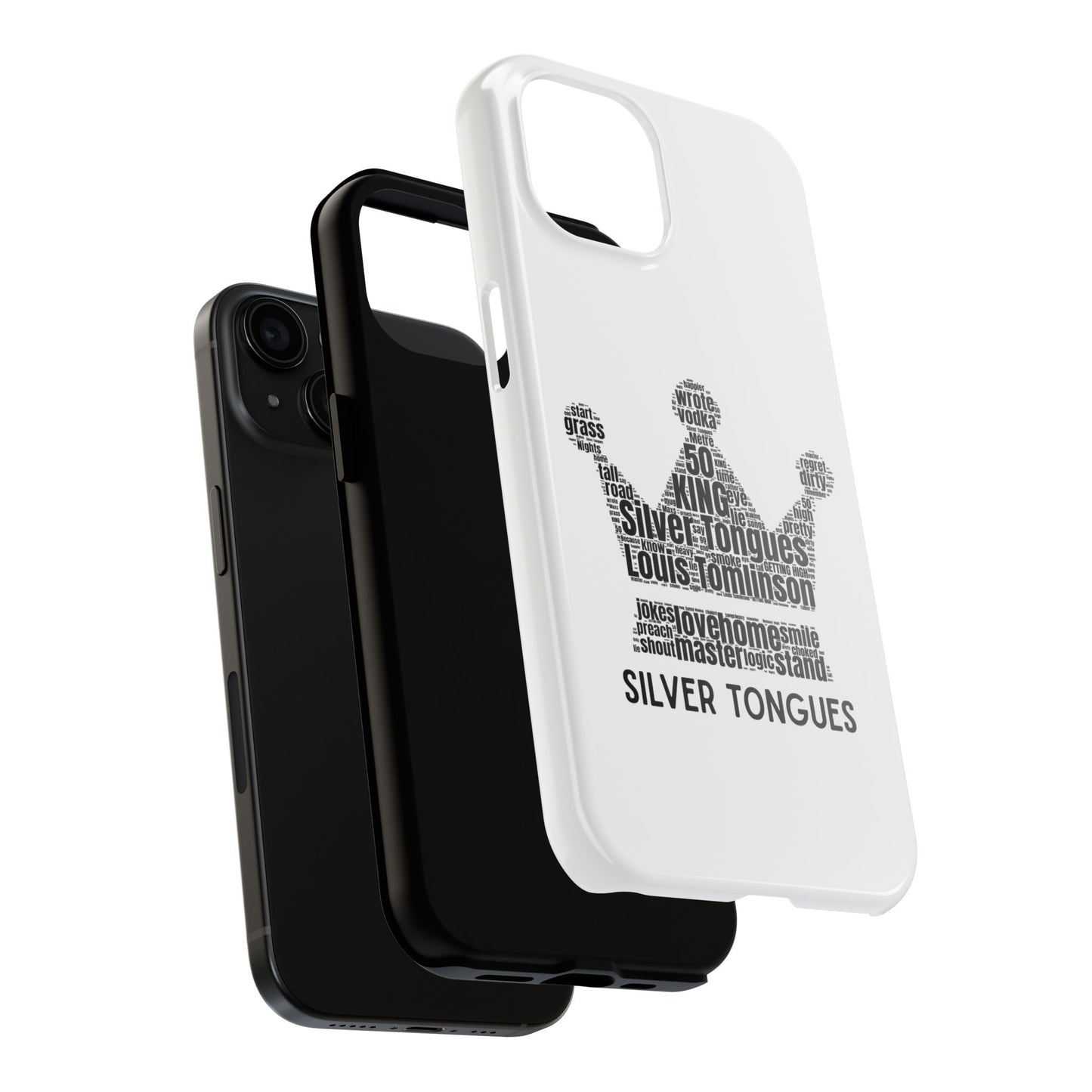 Silver Tongues Lyrics Crown Tough Phone Case, Faith In the Future