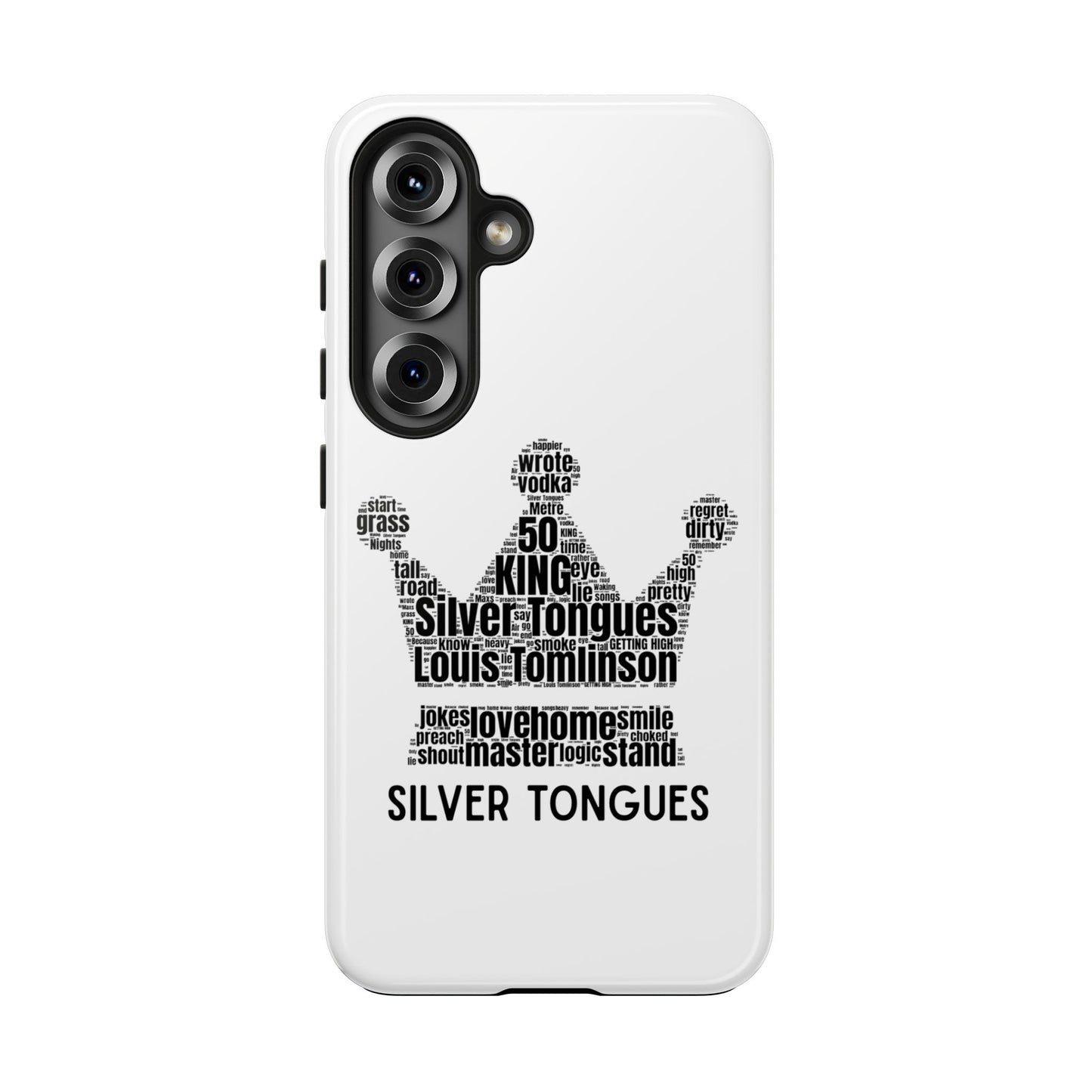 Silver Tongues Lyrics Crown Tough Phone Case, Faith In the Future