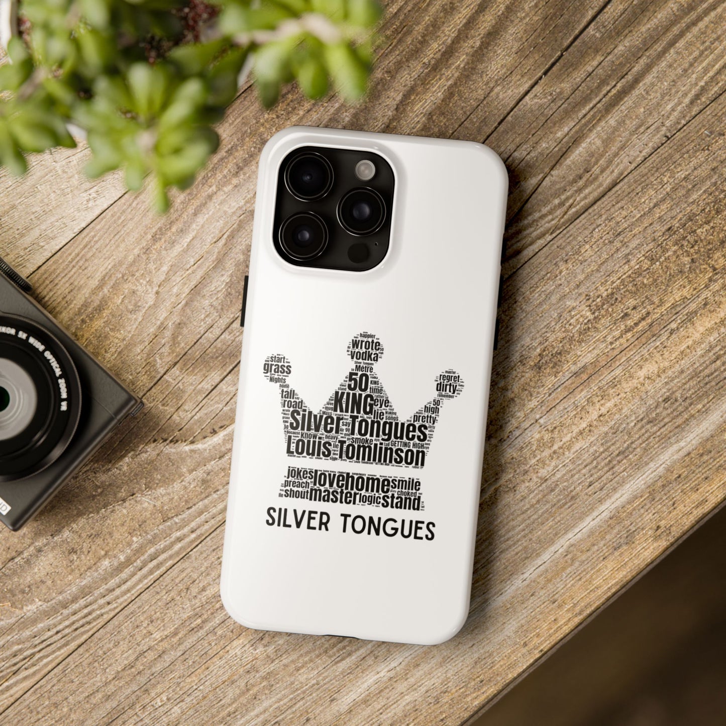 Silver Tongues Lyrics Crown Tough Phone Case, Faith In the Future