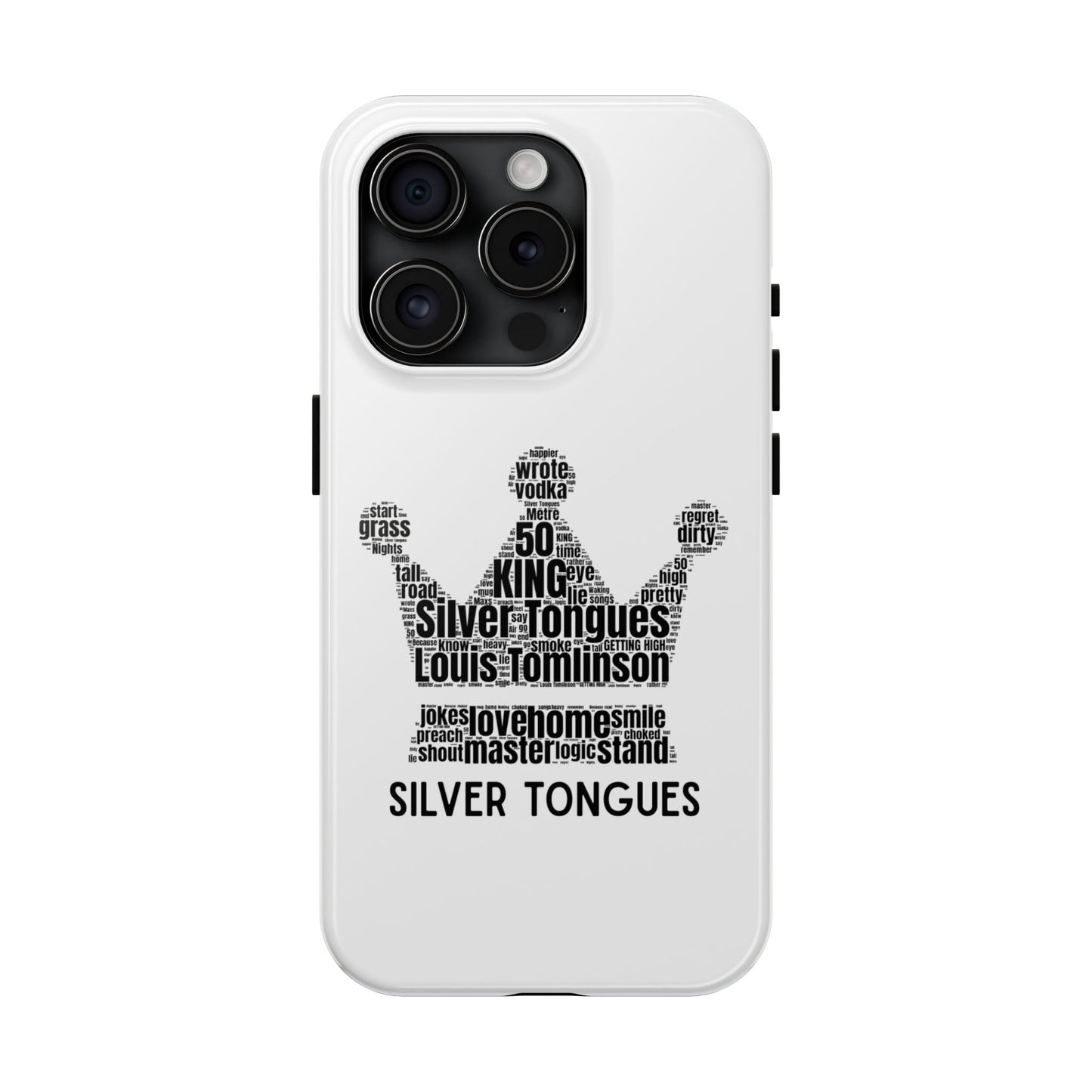 Silver Tongues Lyrics Crown Tough Phone Case, Faith In the Future