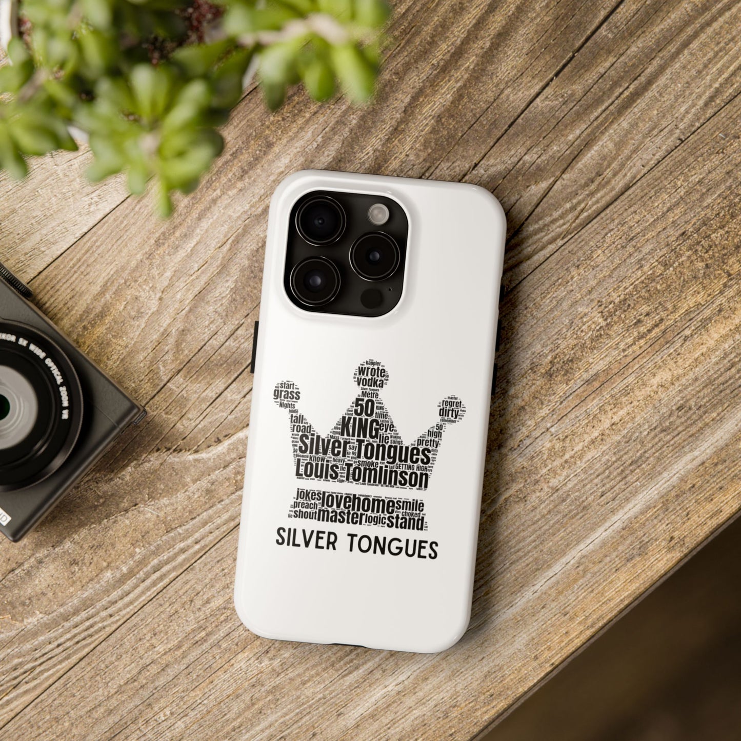 Silver Tongues Lyrics Crown Tough Phone Case, Faith In the Future