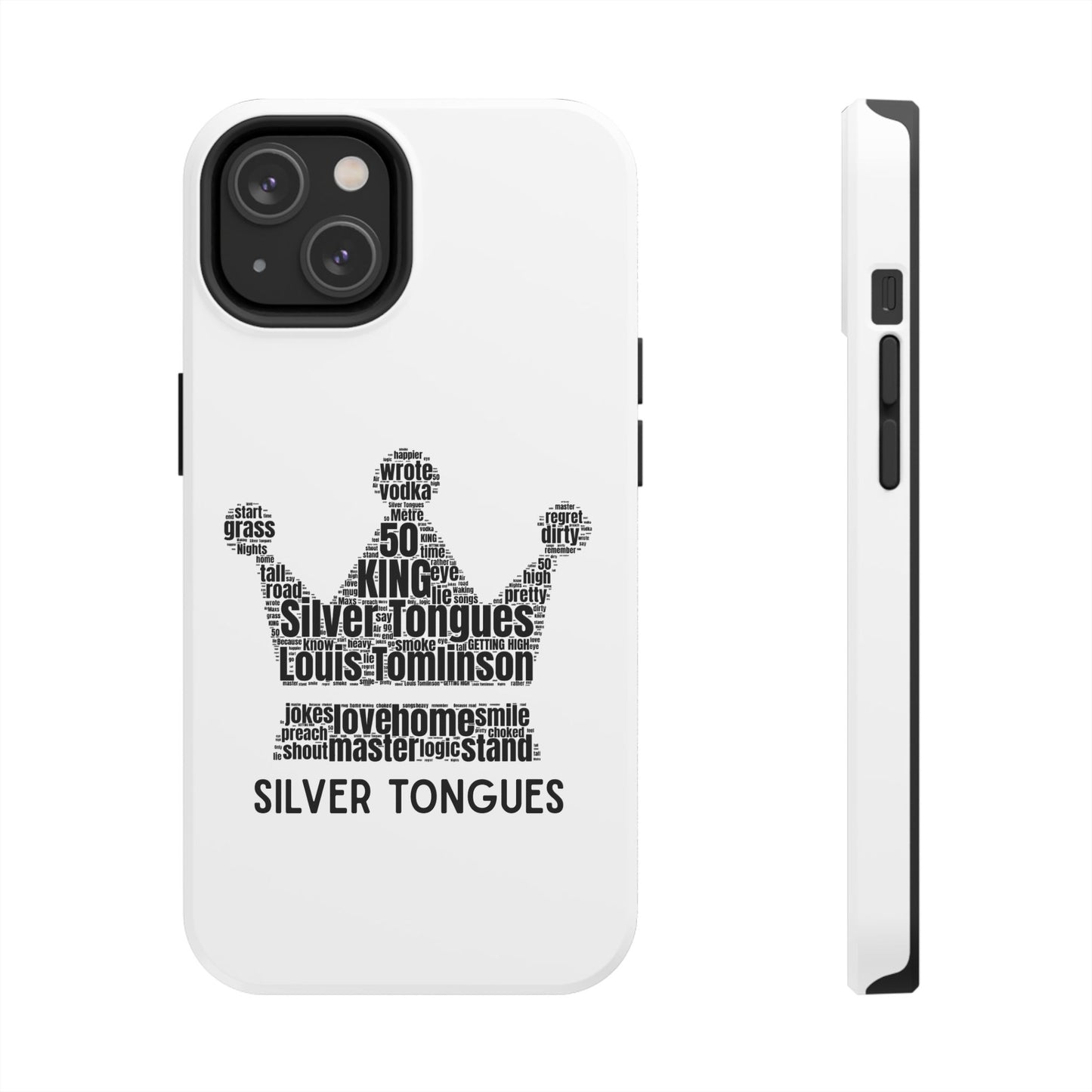 Silver Tongues Lyrics Crown Tough Phone Case, Faith In the Future